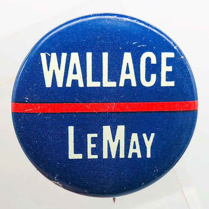 George Wallace Curtis LeMay Button 1" Pinback Presidential Campaign Vintage