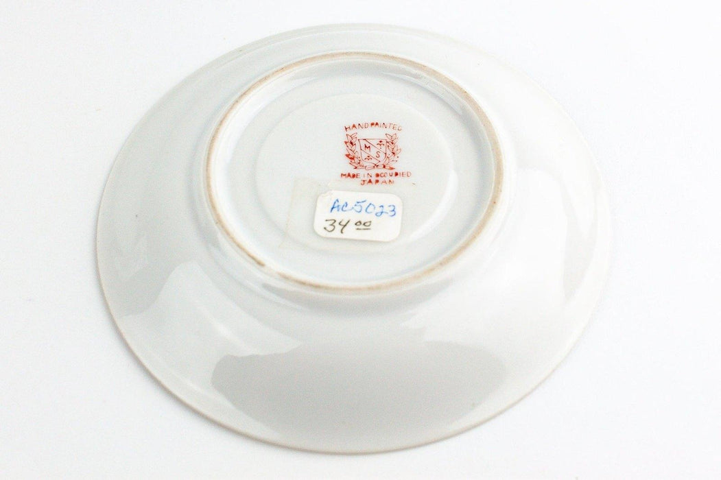 Occupied Japan Cup & Saucer Floral w/ Gold Accents 2" Cup 4.5" Saucer MS Stamp 8