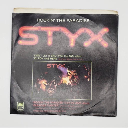 Styx Don't Let It End Single Record A&M 1983 AM-2543 -2 2