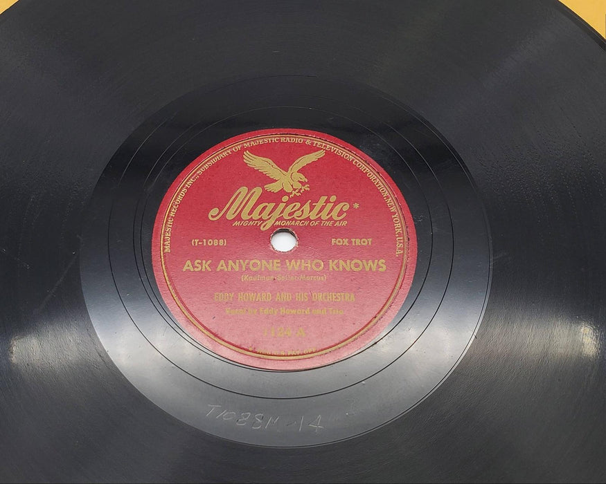 Eddy Howard And His Orchestra Ask Anyone Who Knows Single Record Majestic 1947 1