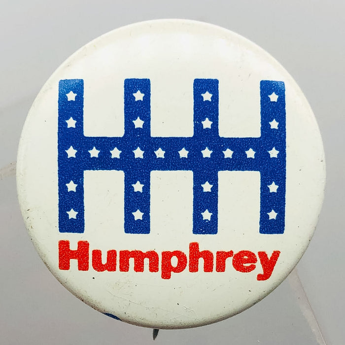 Hubert Horatio Humphrey HHH Stars Button Pin 1" Presidential Campaign Politics 4