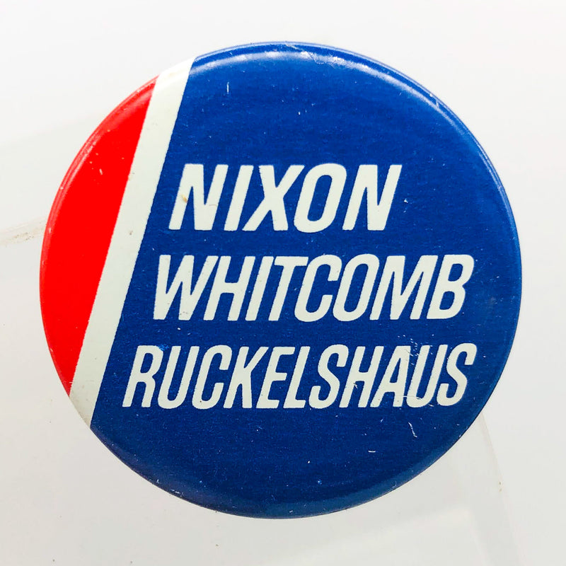 Nixon Whitcomb Ruckelshaus Button 1.25" Presidential Campaign Political 1
