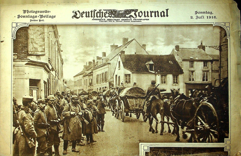 1916 Deutfches Journal German American Newspaper July 2 German Reservers Verdun 1