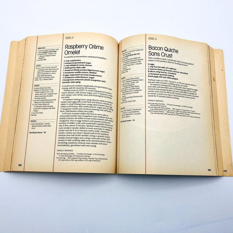 Weight Watchers Paperback Weight Watchers 1987 Low Calorie Diet Recipes Menu 8