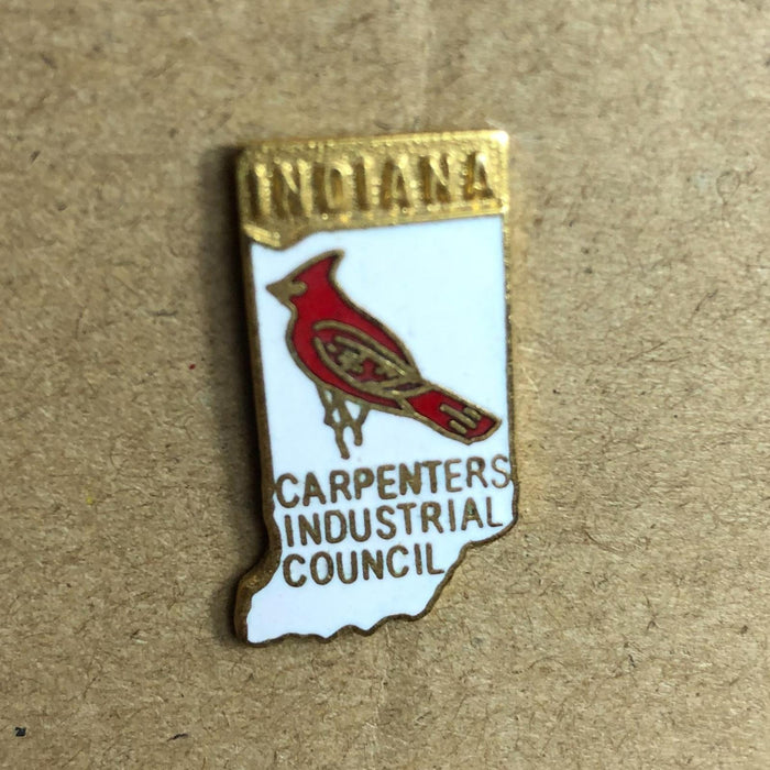 United Brotherhood of Carpenter's Lapel Pin Indiana Industrial Council Cardinal 1