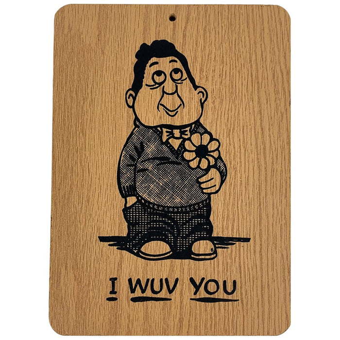 W R Berries I Wuv You Print On Wood Grain Print Picture 1
