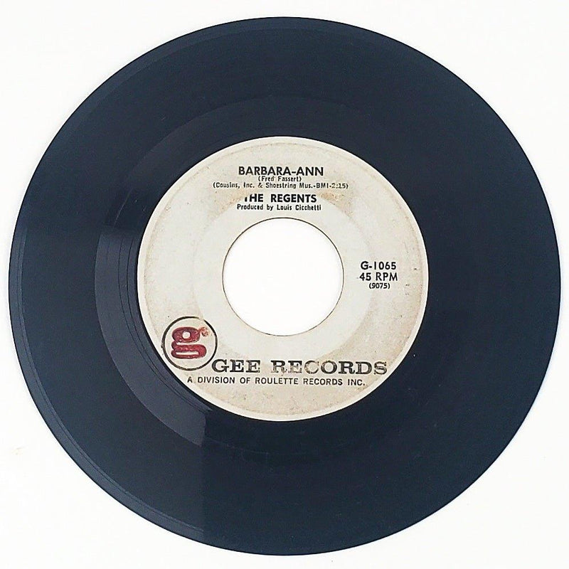 The Regents Barbara-Ann Record 45 RPM Single G-1065 Gee 1961 1