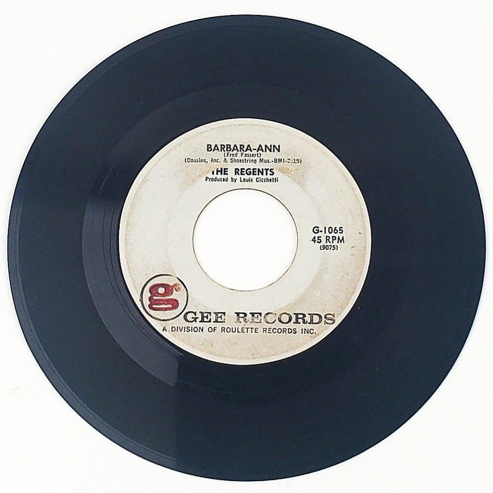 The Regents Barbara-Ann Record 45 RPM Single G-1065 Gee 1961 1