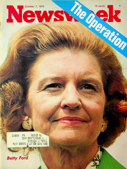 Newsweek Magazine Oct 7 1974 Betty Ford Breast Cancer Mary Tyler Moore Dumped 1