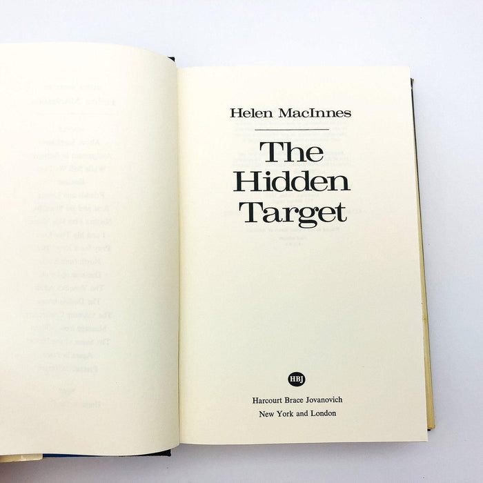 The Hidden Target Hardcover Helen MacInnes 1980 CIA Terrorism Romance Betrayal 7