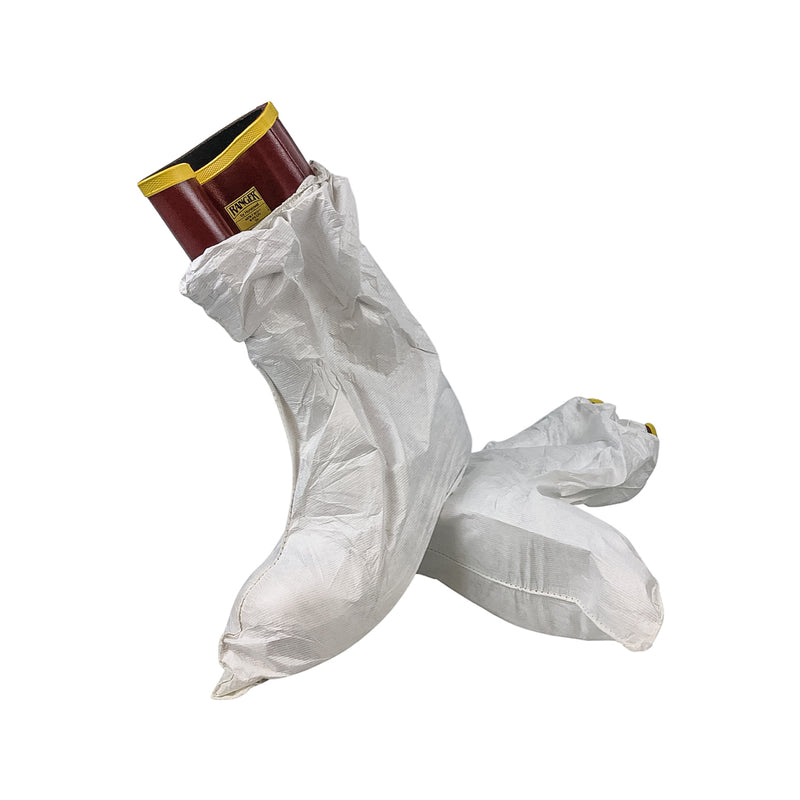 Boots with Lakeland 903 boot covers side and bottom