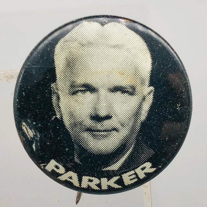 Parker Political Campaign Button Pin .875" Lithographers Union Label Vintage 18