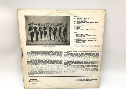Mariachi Hermanos Macia Misa Panamericana Record LP A-015 Discos Aleluya 1966 2