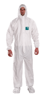 5pk Coveralls Suit Jumpsuit Romper Hooded Booted 4XL Microchem Ansell 68-1800 4