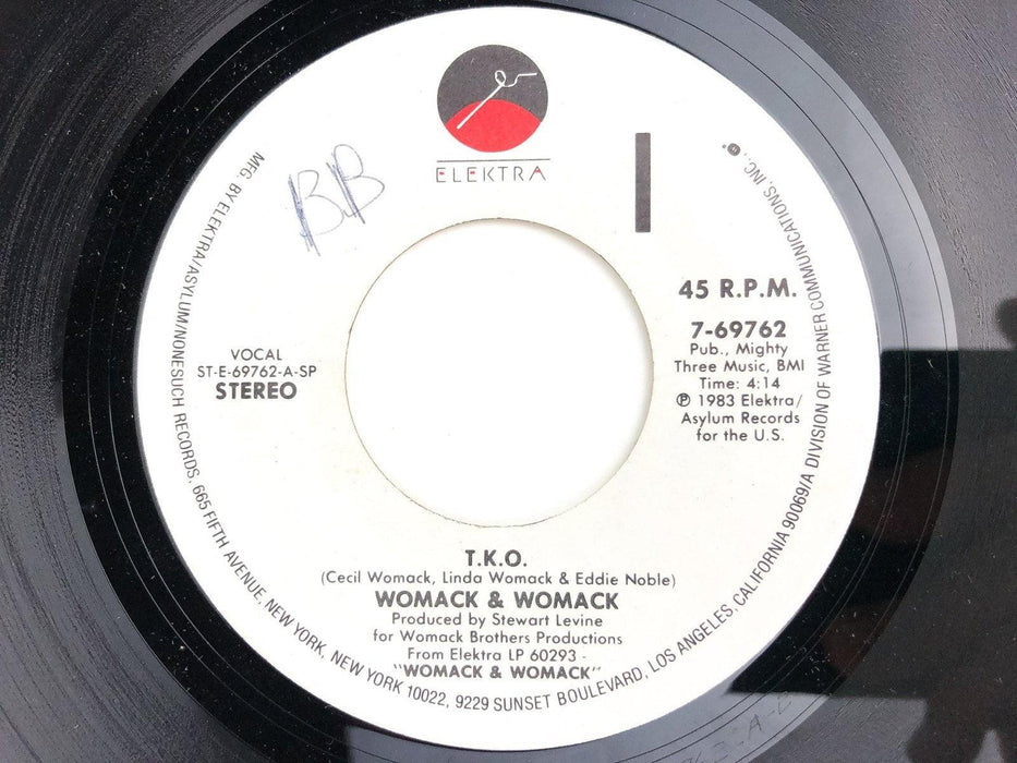 Womack & Womack 45 RPM 7" Single T. K. O. / Express Myself Elektra 1983 2