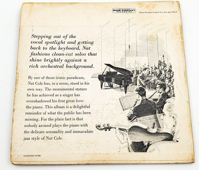 The Piano Style Of Nat King Cole Parts 3 & 4 45 RPM 2xEP Record Capitol 1956 2