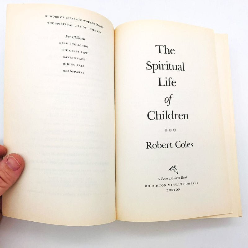 The Spiritual Life Of Children Paperback Robert Coles 1990 Religious Life 2 6