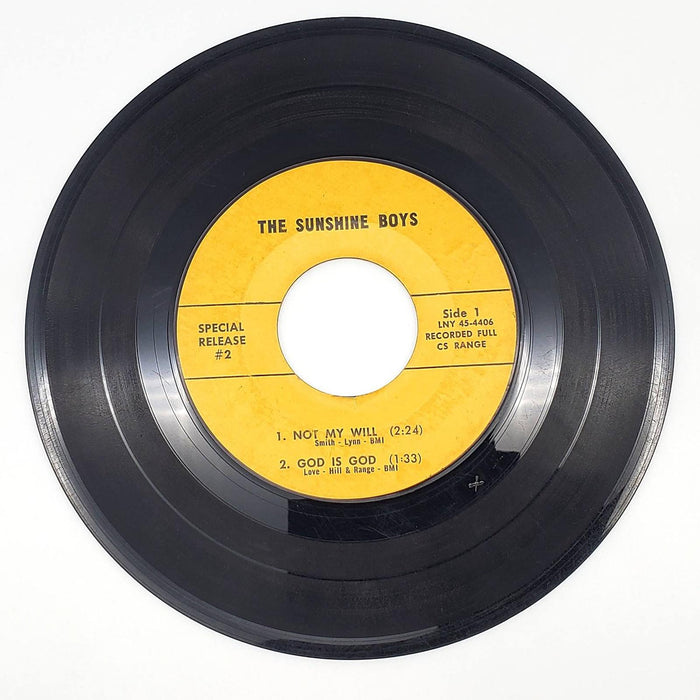 The Sunshine Boys Not My Will 45 RPM EP Record Not On Label 45-4406 1