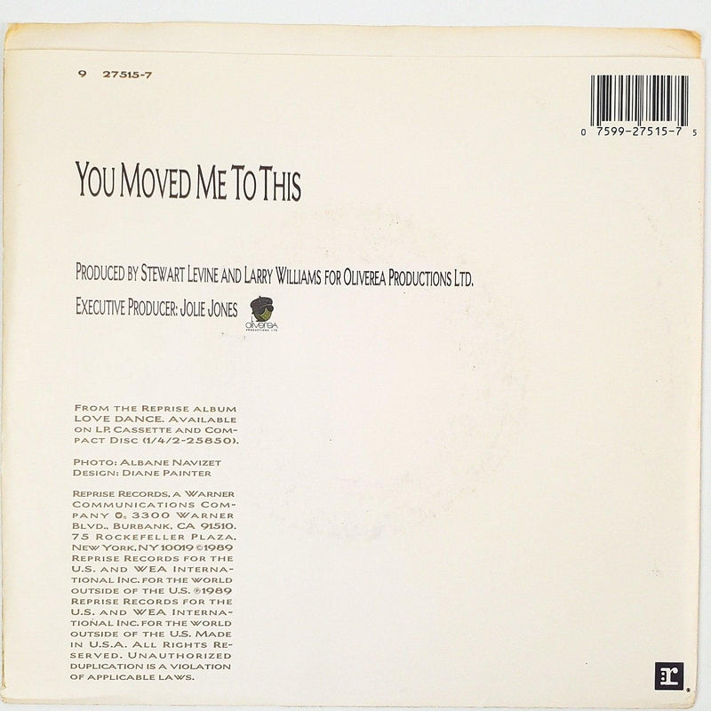 Ivan Lins You Moved Me To This Record 45 RPM Single 27515-7 Reprise 1989 Promo 2