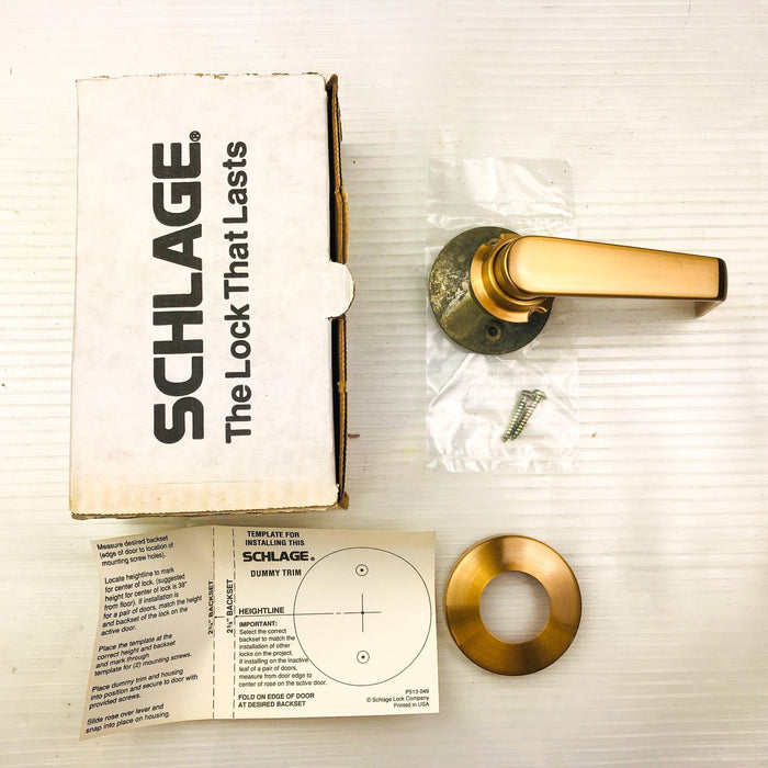 Schlage 4300172S Single Dummy Trim Door Knob Lever S170 Saturn 612 New Old Stock 7