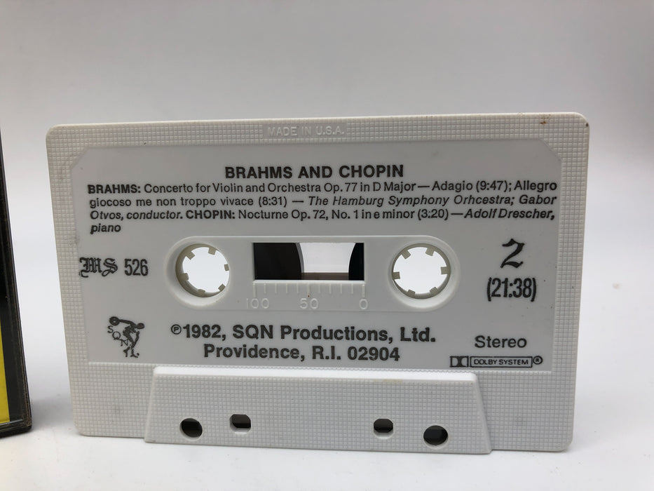 Concerto for Violin and Orchestra Op. 77 in D Major Brahms Chopin Cassette 1982 3