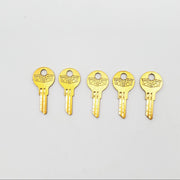 5x Chicago Lock Company K5M Key Blanks Cabinet Locks Brass USA Made Vintage NOS 3