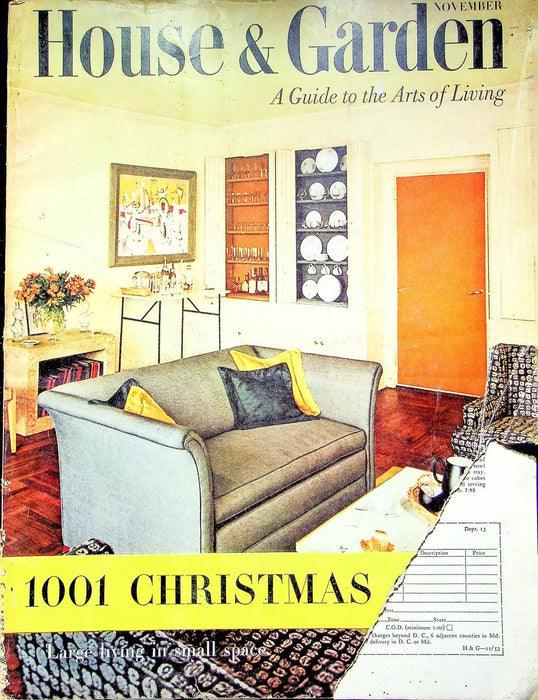 House & Garden Magazine November 1953 USMC Defense Bonds Ad Apartment Living