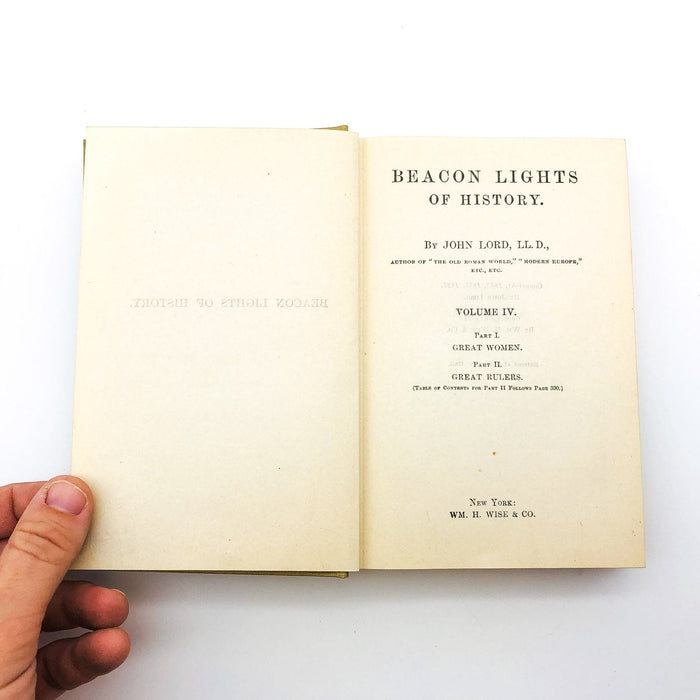 Beacon Lights Of History Vol 4 IV HC John Lord LL. D. 1921 History Lectures 7