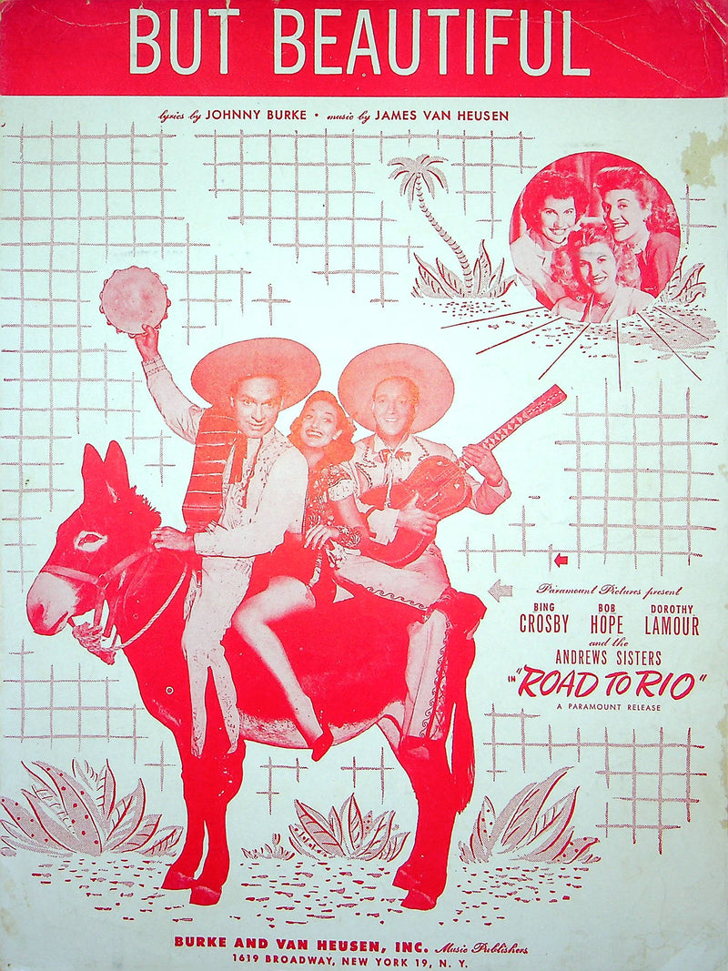 Sheet Music But Beautiful Johnny Burke Road To Rio Andrews Sisters 1947 Musical 1