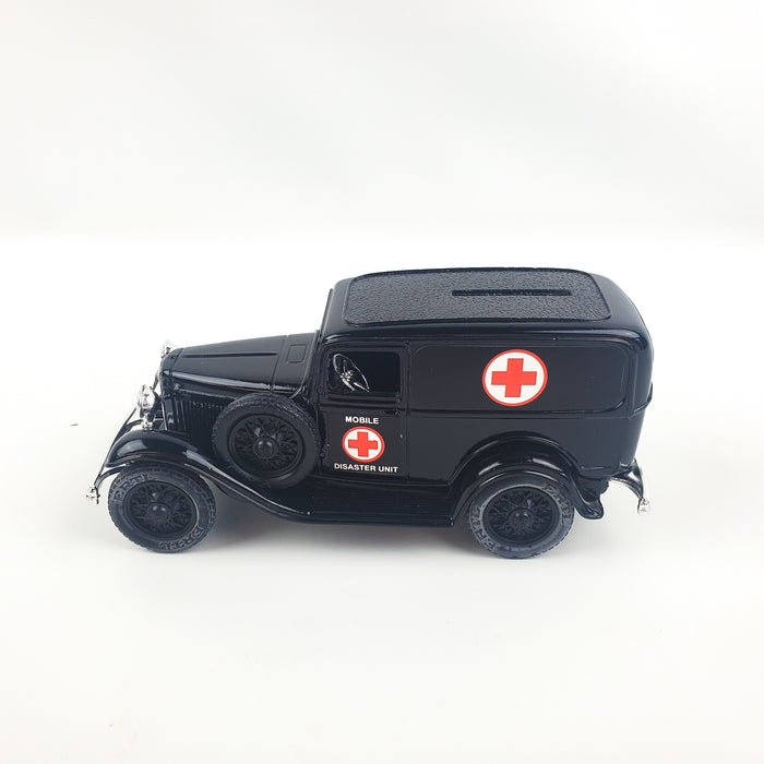 Ertl Red Cross 1932 Ford Delivery Van 1:25 Bank w/ Display Case Limited Edition