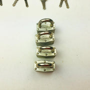 4ct Vintage No 500 Master Lock Padlock 1-1/8" Shackle New NOS Keyed Alike 371 9