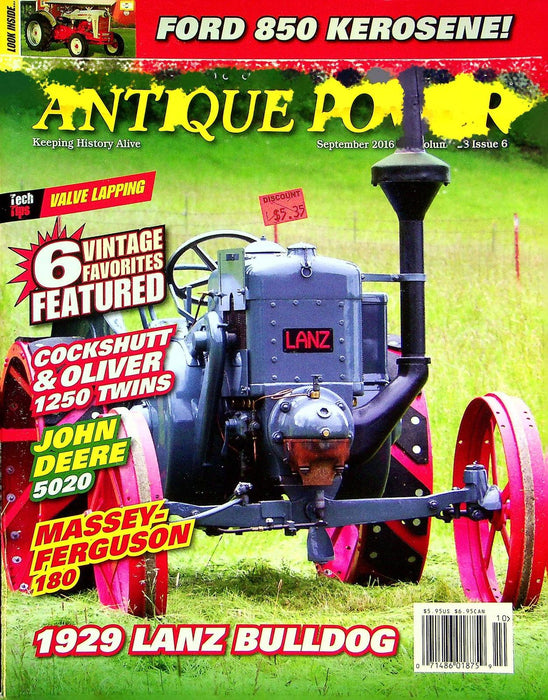 Antique Power Magazine September 2016 Vol 23 # 6 John Deere 5020