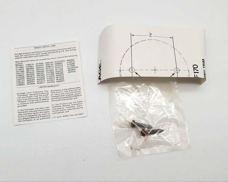 Schlage Door Knob Satin Chrome 626 Bell F170N Decor No Turn NOS 5