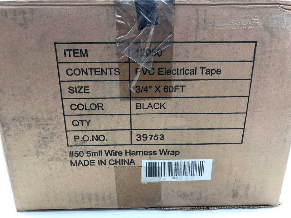 Black Vinyl Electrical Tape 20 Rolls PVC Utility Insulated 3/4" x 60ft Wire Wrap 7