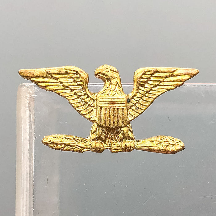 US Army Colonel Pin Pinback Eagle Rank Dress Collar Insignia Blankinton HI-GLO 2 3