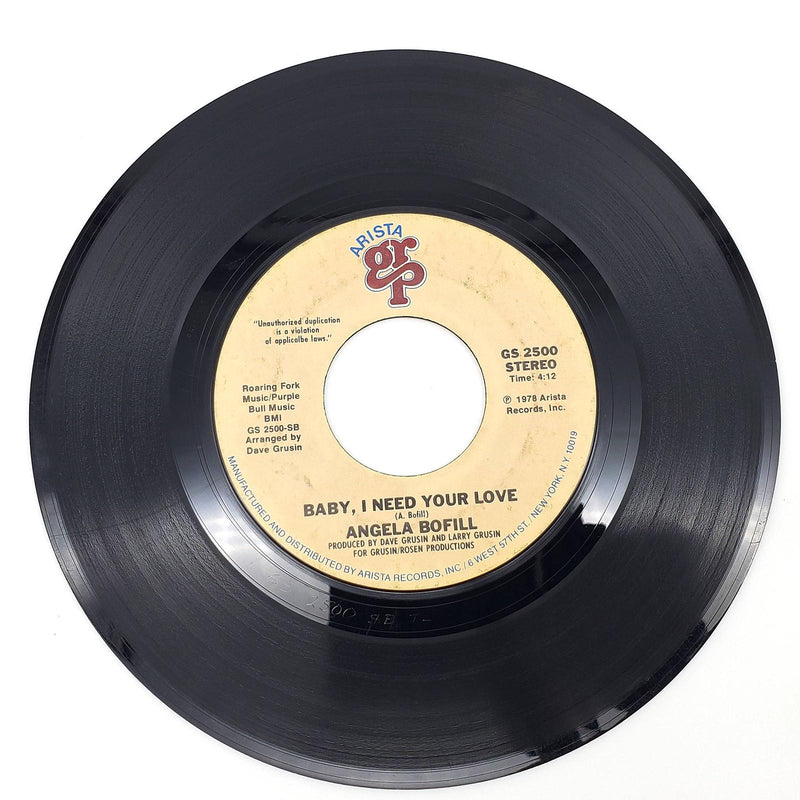 Angela Bofill This Time I'll Be Sweeter 45 RPM Single Record Arista 1978 GS 2500 1