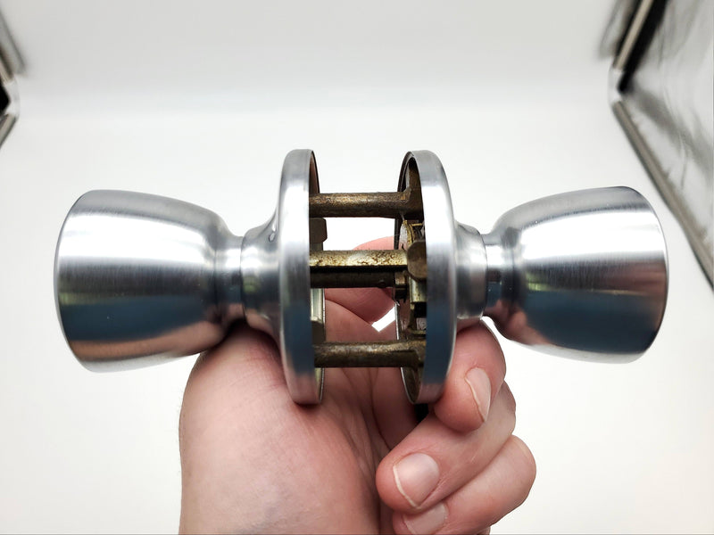 Kwikset Door Knob Privacy Lock Satin Chrome Bel Air Knob Only USA Made NOS