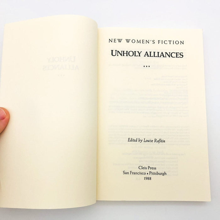 Unholy Alliances Paperback Louise Rafkin 1988 Short Stories Relationships Danger 6