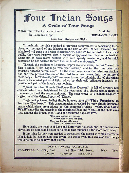 Sheet Music Mother O' Mine Rudyard Kipling Frank Tours 1903 Herbert Witherspoon 3