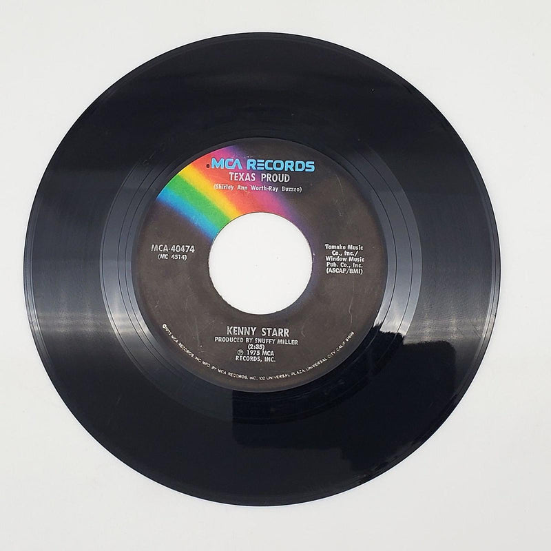 Kenny Starr Texas Proud 45 RPM Single Record MCA Records 1975 1