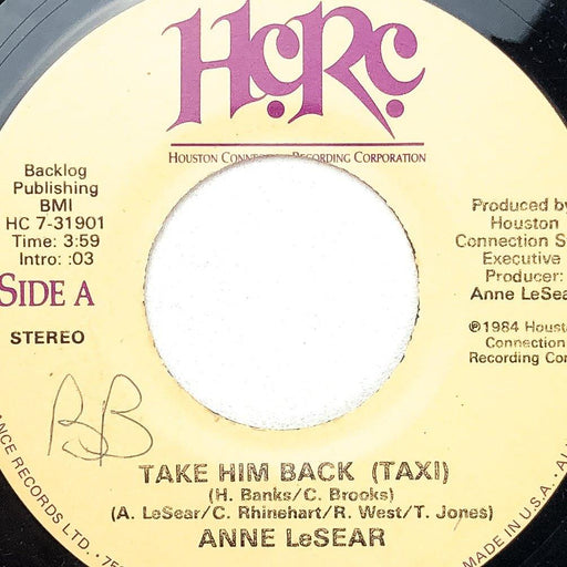 Anne LeSear 45 RPM 7" Single Take Him Back Taxi Part 1 & 2 HERE HC 7-31901 1