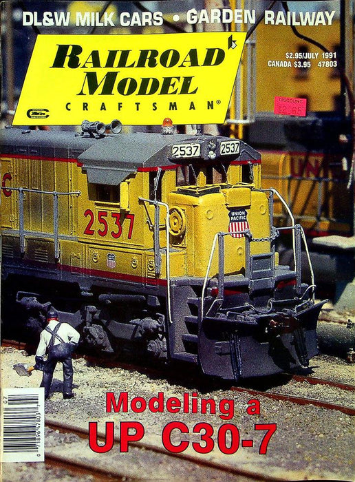 Railroad Model Craftsman Magazine July 1991 Vol 60 No 2 Modeling A UP C30-7