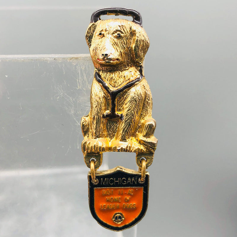 Vintage Lions Club Lapel Pin Pinback Dist 11-A2 Leader Dogs Michigan Sheepdog