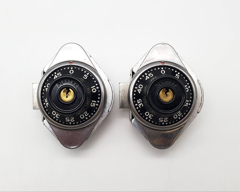 2x Master Lock 1631 Built-in Combination Padlock Locker w Code Hinge Left NO KEY 1