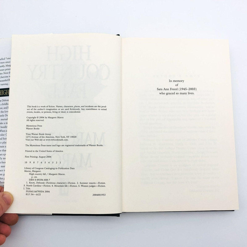 High Country Fall Hardcover Margaret Maron 2004 North Carolina Summer Resorts 8