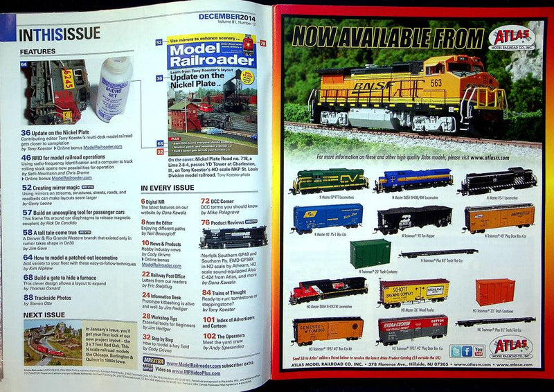 Model Railroader Magazine December 2014 Vol 81 No 12 Update On Nickel Plate
