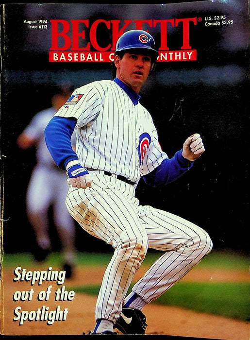 Beckett Baseball Magazine August 1994 # 113 Ryne Sandberg Paul O Neill Yankees 1