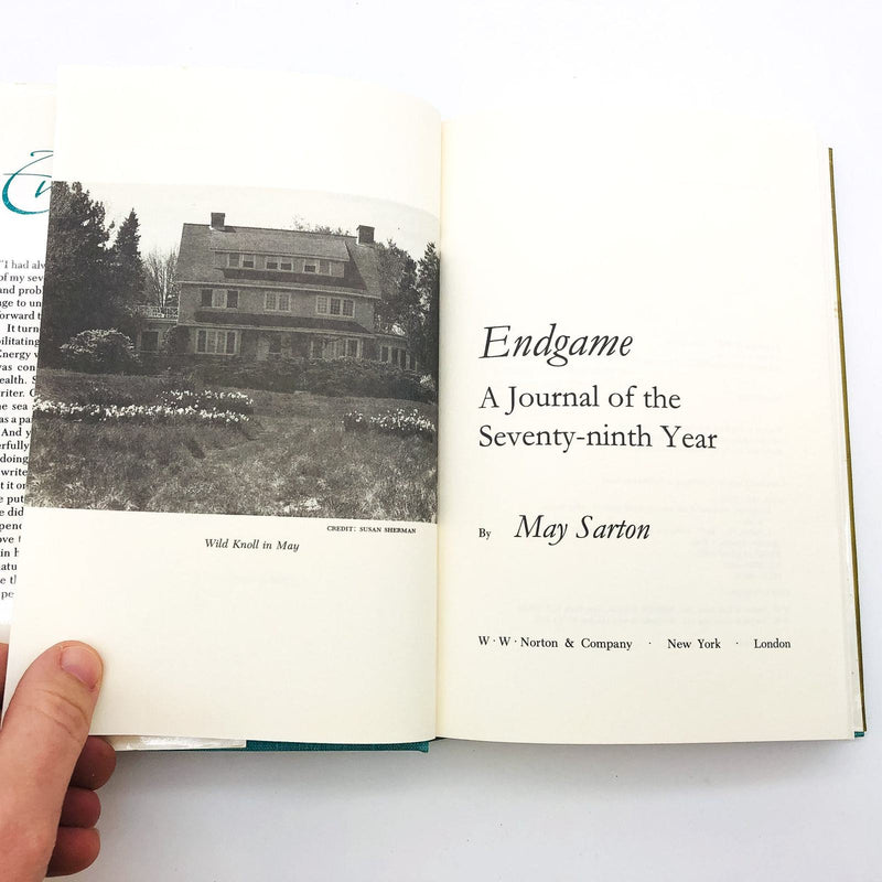 Endgame Hardcover May Sarton 1992 Journal Of Seventy-Ninth Year 1st Edition 1 7