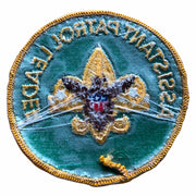 Boy Scouts Assistant Patrol Leader Patch 1970s Clear Plastic Back Green Gold 3