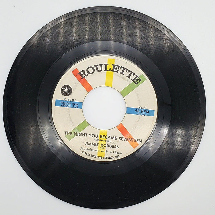Jimmie Rodgers 2 Tucumcari 45 RPM Single Record Roulette 1959 R-4191 2